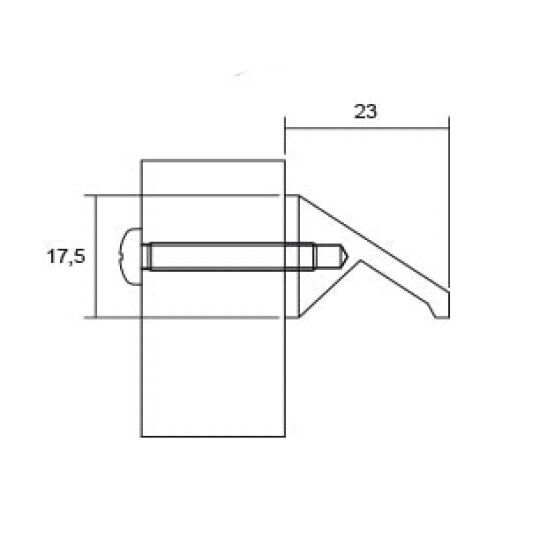 Profiel greep hook  mat Zwart