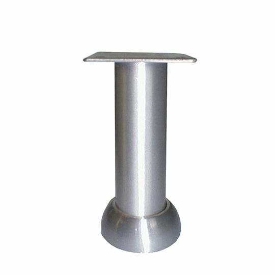 Ronde poot Ø 35 met plaat aluminium verstelbaar