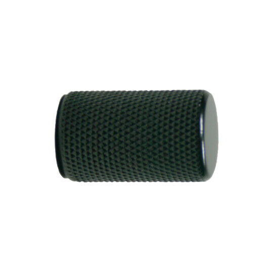 Stiftknop ribbel 17,5mm H-28mm alu. Zwart