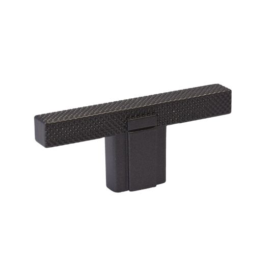 Strakke ribb knop 9x12x65mm Antraciet