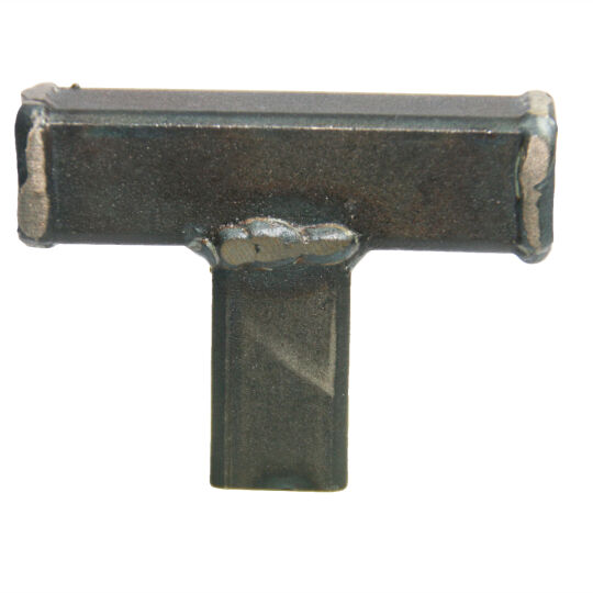 T knop zwart staal 60mm