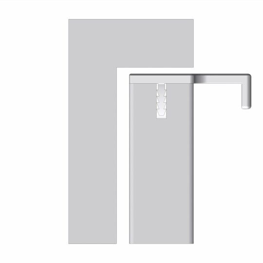 Texel greep lijst alu rvs geborsteld