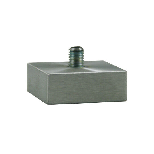 Vierkant aluminium pootje 40x40x15mm M8x10mm