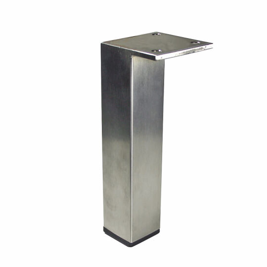 	Vierkante poot 25x25mm RVS geborsteld met plaat