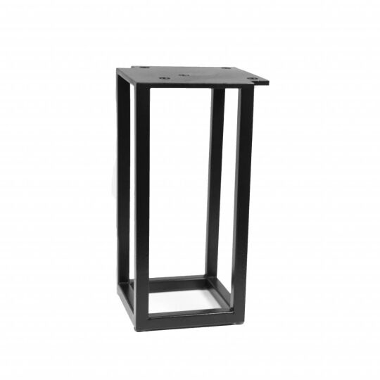 	Wire poot vierkant 150mm met plaat mat zwart